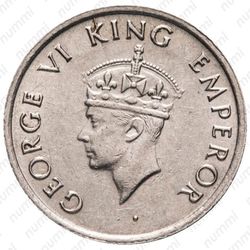 1/4 рупии 1947, Никель [Индия] - Аверс