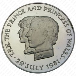 10 рупии 1981, Свадьба принца Чарльза и леди Дианы [Маврикий] Proof - Реверс