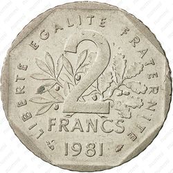 2 франка 1981 [Франция] - Реверс
