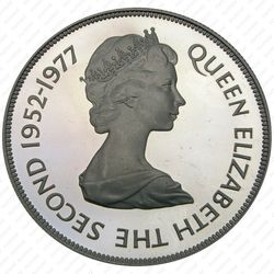 25 рупий 1977, 25 лет правления Королевы Елизаветы II [Маврикий] Proof - Аверс