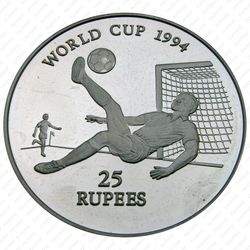 25 рупий 1993, Чемпионат мира по футболу 1994,США [Сейшельские Острова] Proof - Реверс