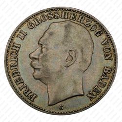 3 марки 1908, G, Баден [Германия] - Аверс