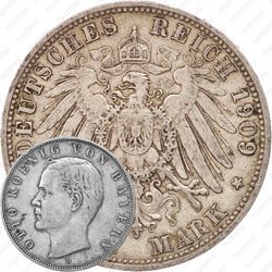 3 марки 1909, D, Бавария [Германия]