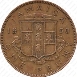 1 пенни 1950 [Ямайка] - Реверс
