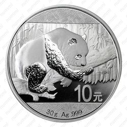 10 юаней 2016, панда [Китай] - Реверс