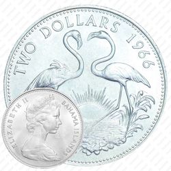 2 доллара 1966 [Багамские Острова]