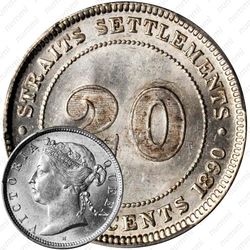 20 центов 1890 [Малайзия]