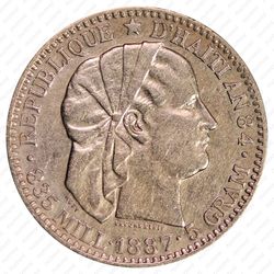 20 сантимов 1887 [Гаити] - Аверс