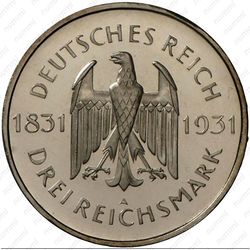 3 рейхсмарки 1931, A, Штейн [Германия] - Аверс