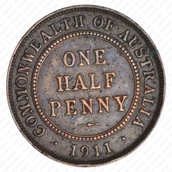 1/2 пенни 1911 [Австралия] - Реверс