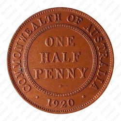 1/2 пенни 1920 [Австралия] - Реверс