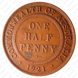 1/2 пенни 1921 [Австралия] - Реверс