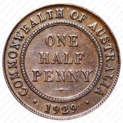 1/2 пенни 1929 [Австралия] - Реверс