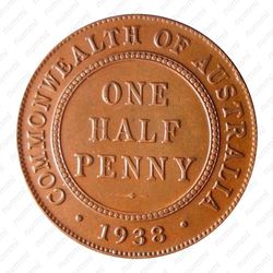 1/2 пенни 1938 [Австралия] - Реверс
