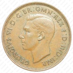 1/2 пенни 1939, кенгуру [Австралия] - Аверс