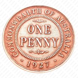 1 пенни 1927 [Австралия] - Реверс
