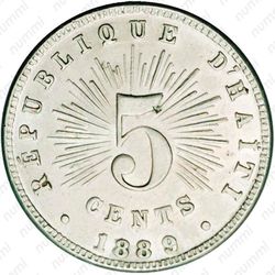 5 сантимов 1889 [Гаити] - Реверс