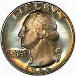 25 центов 1966 - Аверс