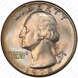 25 центов 1978 - Аверс