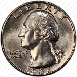 25 центов 1981 - Аверс