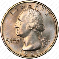 25 центов 1989 - Аверс