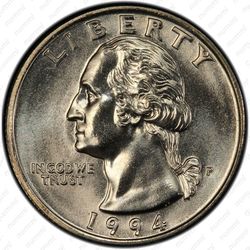 25 центов 1994 - Аверс