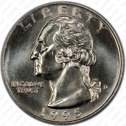 25 центов 1995 - Аверс