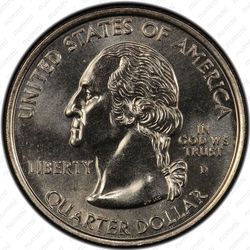 25 центов 2000, Нью-Гэмпшир - Аверс