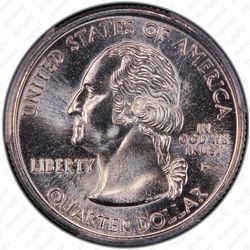 25 центов 2001, Вермонт - Аверс