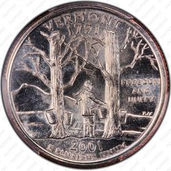 25 центов 2001, Вермонт - Реверс
