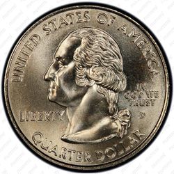 25 центов 2005, Орегон - Аверс