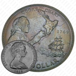 1 доллар 1969, 200 лет путешествию Капитана Кука [Австралия]