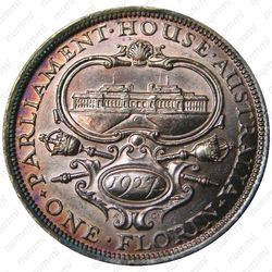 2 шиллинга 1927, Открытие здания парламента в Канберре [Австралия] - Реверс