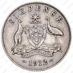 6 пенсов 1912 [Австралия] - Реверс
