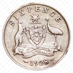 6 пенсов 1928 [Австралия] - Реверс