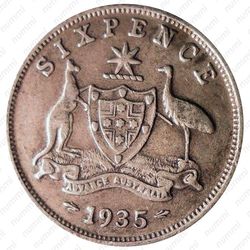 6 пенсов 1935 [Австралия] - Реверс