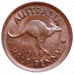 1/2 пенни 1946 [Австралия] - Реверс