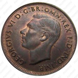 1/2 пенни 1948, без точки [Австралия] - Аверс