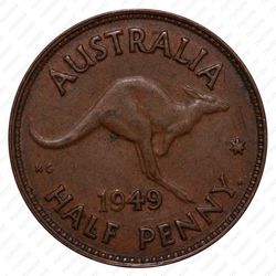 1/2 пенни 1949 [Австралия] - Реверс