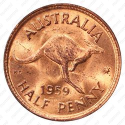 1/2 пенни 1959 [Австралия] - Реверс