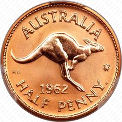 1/2 пенни 1962 [Австралия] Proof - Реверс