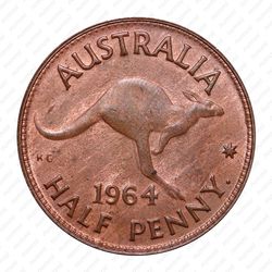 1/2 пенни 1964 [Австралия] - Реверс