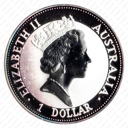 1 доллар 1992, кукабура [Австралия] - Аверс