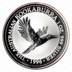 1 доллар 1996, Австралийская Кукабура (птица в полёте) [Австралия] - Реверс