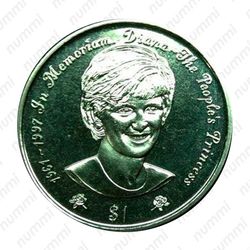 1 доллар 1997, В память о Принцессе Диане [Австралия] - Реверс