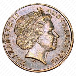 1 доллар 2002, Год отдаленных районов Австралии [Австралия] - Аверс