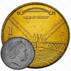 1 доллар 2007, M, 75 лет мосту Харбор-Бридж [Австралия]