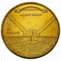 1 доллар 2007, M, 75 лет мосту Харбор-Бридж [Австралия] - Реверс