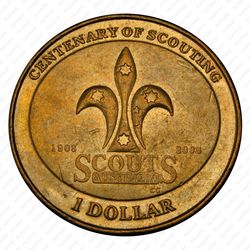 1 доллар 2008, скауты [Австралия] - Реверс