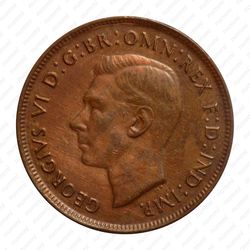 1 пенни 1948, без точки [Австралия] - Аверс